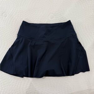 Athleta Navy Blue Athletic Skirt with Subtle Logo